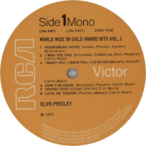 Elvis Presley Worldwide 50 Gold Award Hits Vol 1 UK Vinyl Box Set (70616)