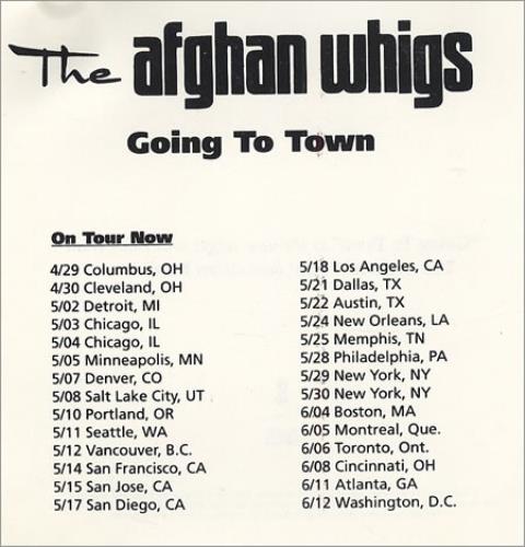 Click to view product details and reviews for Afghan Whigs Going To Town 1996 Usa Cd Single Prcd 9540 2. Click to view product details and reviews for Afghan Whigs Going To Town 1996 Usa Cd Single Prcd 9540 2.