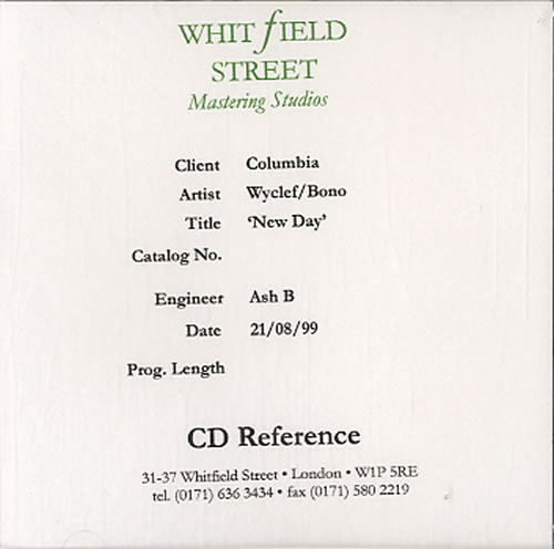 Click to view product details and reviews for Bono New Day Hip Hop Clean Pop Main 1999 Uk Cd R Acetate Cd Acetate.