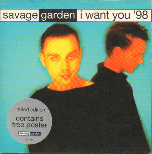 Savage Garden I Want You 98 Poster 1998 Uk Cd Single 6667335