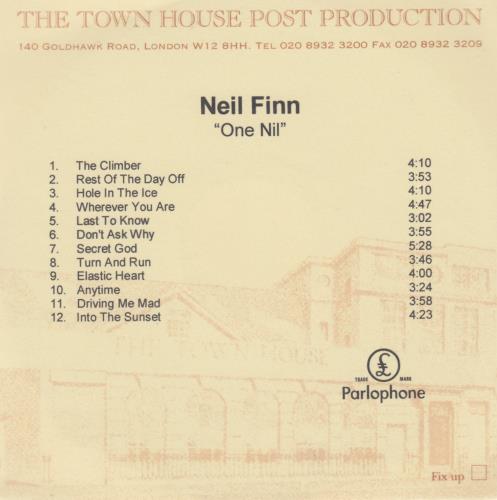 Click to view product details and reviews for Neil Finn One Nil 2001 Uk Cd R Acetate Cd Acetate.