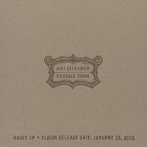Click to view product details and reviews for Ani Difranco Music From Knuckle Down Radio Ep 2005 Usa Cd Single Pr020422. Click to view product details and reviews for Ani Difranco Music From Knuckle Down Radio Ep 2005 Usa Cd Single Pr020422.