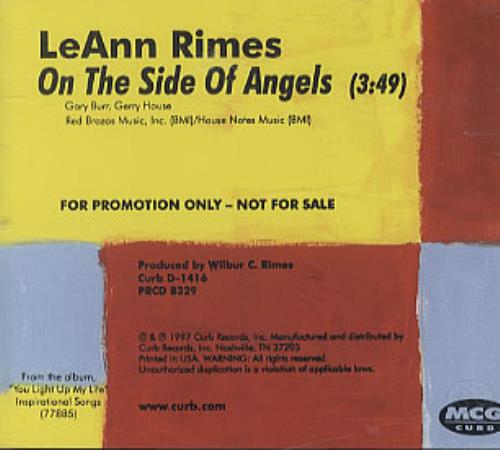 Click to view product details and reviews for Leann Rimes On The Side Of Angels 1997 Usa Cd Single Prcd8329.