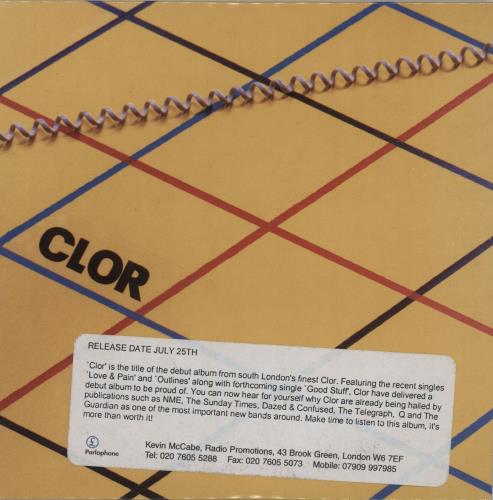 Click to view product details and reviews for Clor Clor 2005 Uk Cd Album Reg122cddj. Click to view product details and reviews for Clor Clor 2005 Uk Cd Album Reg122cddj.
