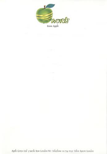 Click to view product details and reviews for Apple Label Words From Apple Sheet Of A4 Headed Notepaper Uk Memorabilia Headed Notepaper.