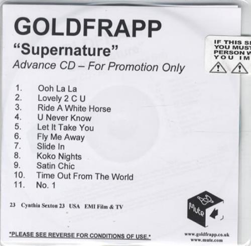 Click to view product details and reviews for Goldfrapp Supernature 2005 Usa Cd R Acetate Cdr Acetate.