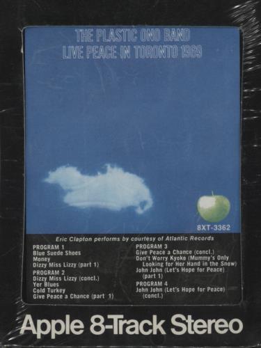Click to view product details and reviews for John Lennon Live Peace In Toronto 1969 1969 Usa 8 Track Cassette 8xt 3362.