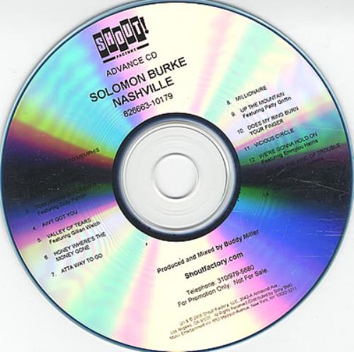 Click to view product details and reviews for Solomon Burke Nashville 2006 Usa Cd R Acetate Cd R Acetate. Click to view product details and reviews for Solomon Burke Nashville 2006 Usa Cd R Acetate Cd R Acetate.