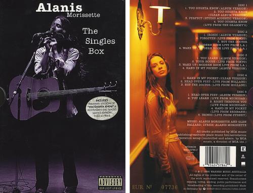 Click to view product details and reviews for Alanis Morissette The Singles Box 1996 Australian Cd Single Boxset 9362437862. Click to view product details and reviews for Alanis Morissette The Singles Box 1996 Australian Cd Single Boxset 9362437862.