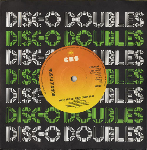 Ronnie Dyson When You Get Right Down To It - Blue Vinyl 1977 UK 7" vinyl CBS4898