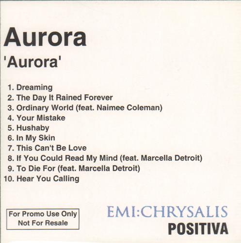 Click to view product details and reviews for Aurora The Album 2002 Uk Cd R Acetate Cd R.