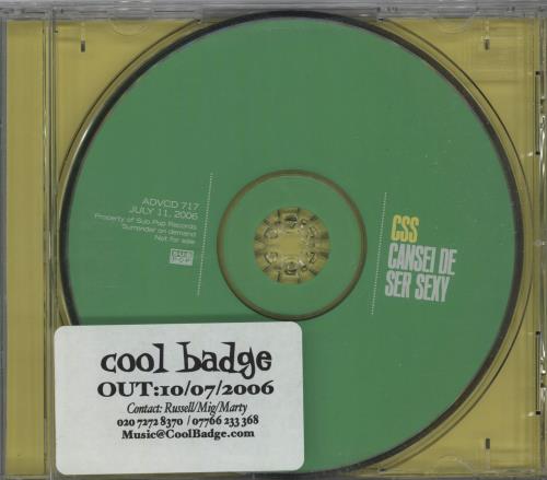 Click to view product details and reviews for Css Cansei De Ser Sexy 2006 Usa Cd Album Advcd717. Click to view product details and reviews for Css Cansei De Ser Sexy 2006 Usa Cd Album Advcd717.