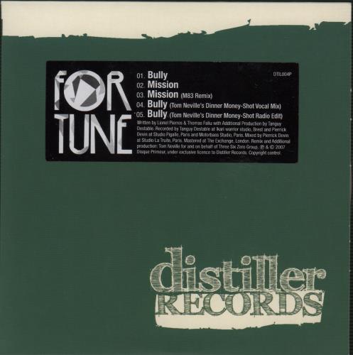 Click to view product details and reviews for Fortune Bully Ep 5 Tracks 2007 Uk Cd Single Dtil004p.