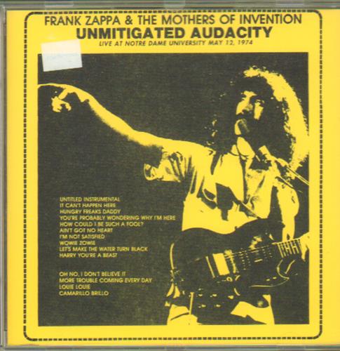 Click to view product details and reviews for Frank Zappa Unmitigated Audacity 1991 Uk Cd Album Esmcd959. Click to view product details and reviews for Frank Zappa Unmitigated Audacity 1991 Uk Cd Album Esmcd959.