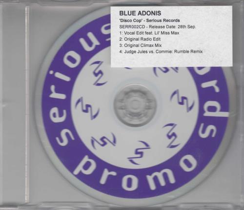 Click to view product details and reviews for Blue Adonis Disco Cop 1998 Uk Cd Single Serr002cd.