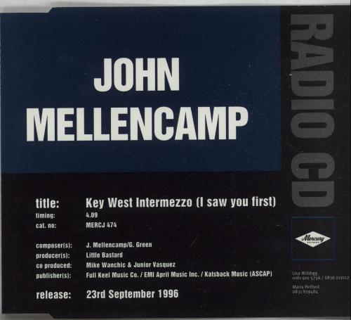 Click to view product details and reviews for John Cougar Mellencamp Key West Intermezzo 1996 Uk Cd Single Mercj474.