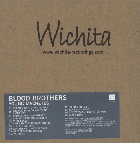 Click to view product details and reviews for Blood Brothers Rock Young Machetes 2006 Uk Cd Album Webb132cdp.