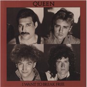 Queen - I Want To Break Free - Red Bordered Sleeve/Black text - UK - 12" vinyl - £20.00, $26.80, €23.00 (New Item) (arrived 06-Jan-2026 17:00)