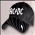 AC/DC Black Rubber Flex Baseball Cap hat UK ACDHABL394645