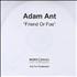 Adam Ant Friend Or Foe CD-R acetate UK A~ACRFR324245