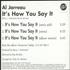 Al Jarreau It's How You Say It CD single US AJRC5IT520979