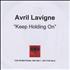 Avril Lavigne Keep Holding On CD-R acetate UK AVVCRKE397971