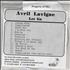Avril Lavigne Let Go CD-R acetate US AVVCRLE333621