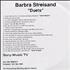 Barbra Streisand Duets CD-R acetate UK BARCRDU230805