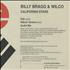 Billy Bragg California Stars CD single US BBRC5CA142128