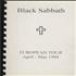 Black Sabbath Cross Purposes Tour Itinerary UK BLKITCR398953