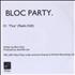 Bloc Party Flux CD-R acetate UK BB5CRFL598072