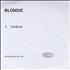 Blondie Undone CD-R acetate UK BLOCRUN320154