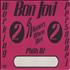 Bon Jovi Slippery When Wet - Philly '87 tour pass US BONTPSL368463