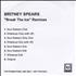 Britney Spears Break The Ice - Remixes CD-R acetate UK BTPCRBR446284