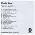 Chris Rea The Very Best Of... CD-R acetate UK REACRTH200967
