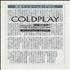 Coldplay A Rush Of Blood To The Head - Document Folder memorabilia Japanese DPYMMAR411004