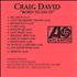 Craig David Born To Do It CD-R acetate US CDVCRBO179951