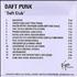 Daft Punk Daft Club CD-R acetate UK DFPCRDA265879