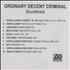 Damon Albarn Ordinary Decent Criminal CD-R acetate UK DALCROR153456