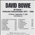 David Bowie All Saints CD-R acetate US BOWCRAL194357