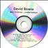 David Bowie Best Of Bowie - Limited Edition CD-R acetate US BOWCRBE398789