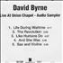 David Byrne Live At The Union Chapel - Audio Sampler CD-R acetate US BYNCRLI315270