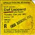 Def Leppard Apollo Theatre Manchester concert ticket UK DEFTIAP348227