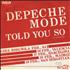 Depeche Mode Told You So - Te Lo Dije Asi - WOC 7