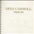 Dina Carroll Tour 94 Itinerary UK DNCBKTO403799