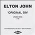 Elton John Original Sin CD-R acetate UK JOHCROR215965