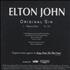 Elton John Original Sin CD single US JOHC5OR216546