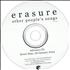 Erasure Other People's Songs CD album US ERACDOT230621
