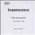 Evanescence My Immortal CD-R acetate UK ESCCRMY267861