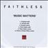 Faithless Music Matters CD-R acetate UK FTLCRMU399538